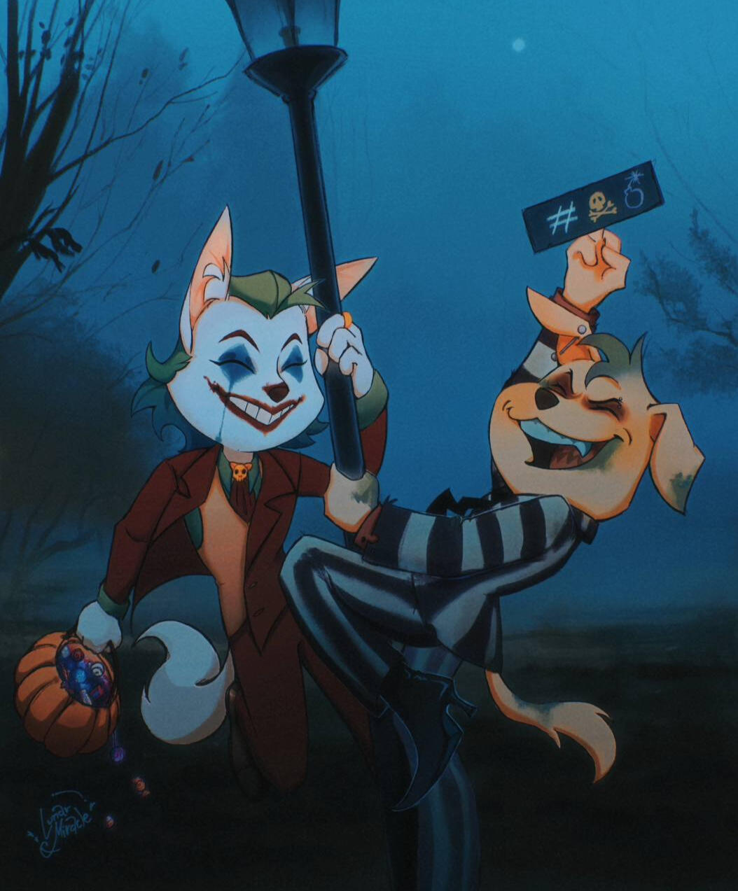 Two idiots on Halloween| illustration / Fanart